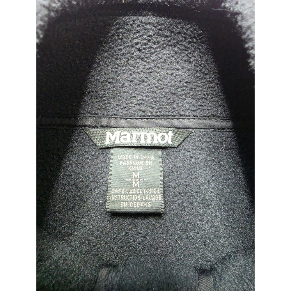 Marmot Mens Polartec Fleece Vest Black Full Zip Mock Neck K8660 Medium - Picture 5 of 8